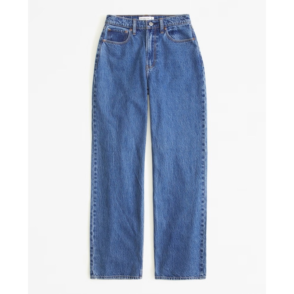 A&F Curve Love Loose Jean (Medium Marble)
